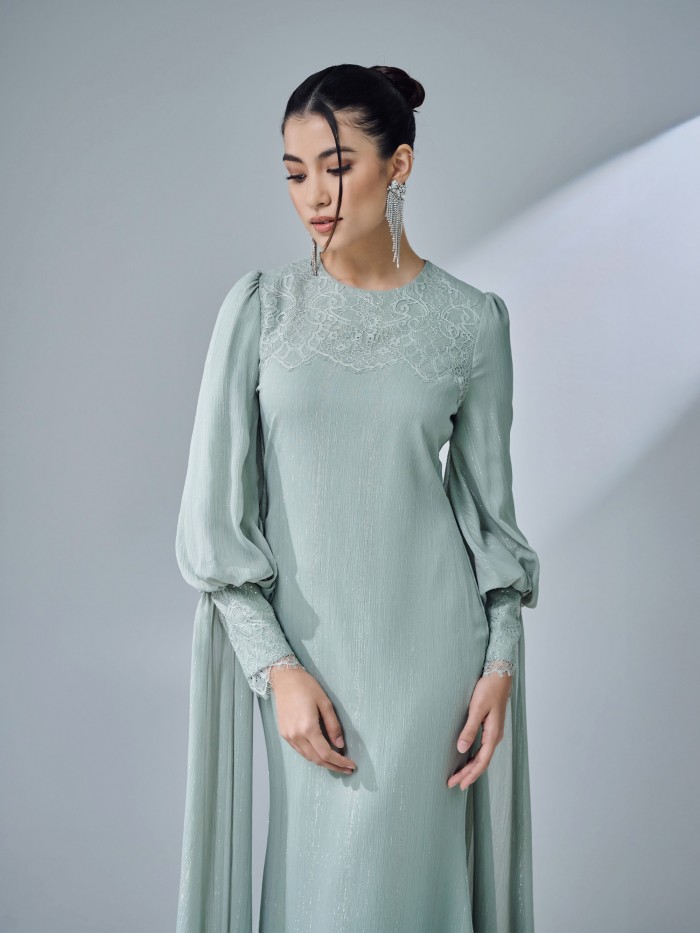 TIERA DRESS - SAGE GREEN