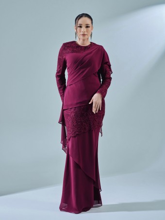 FAYRA KURUNG - BURGUNDY