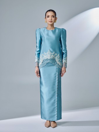 ESTIRA KURUNG - BLUE TURQUOISE