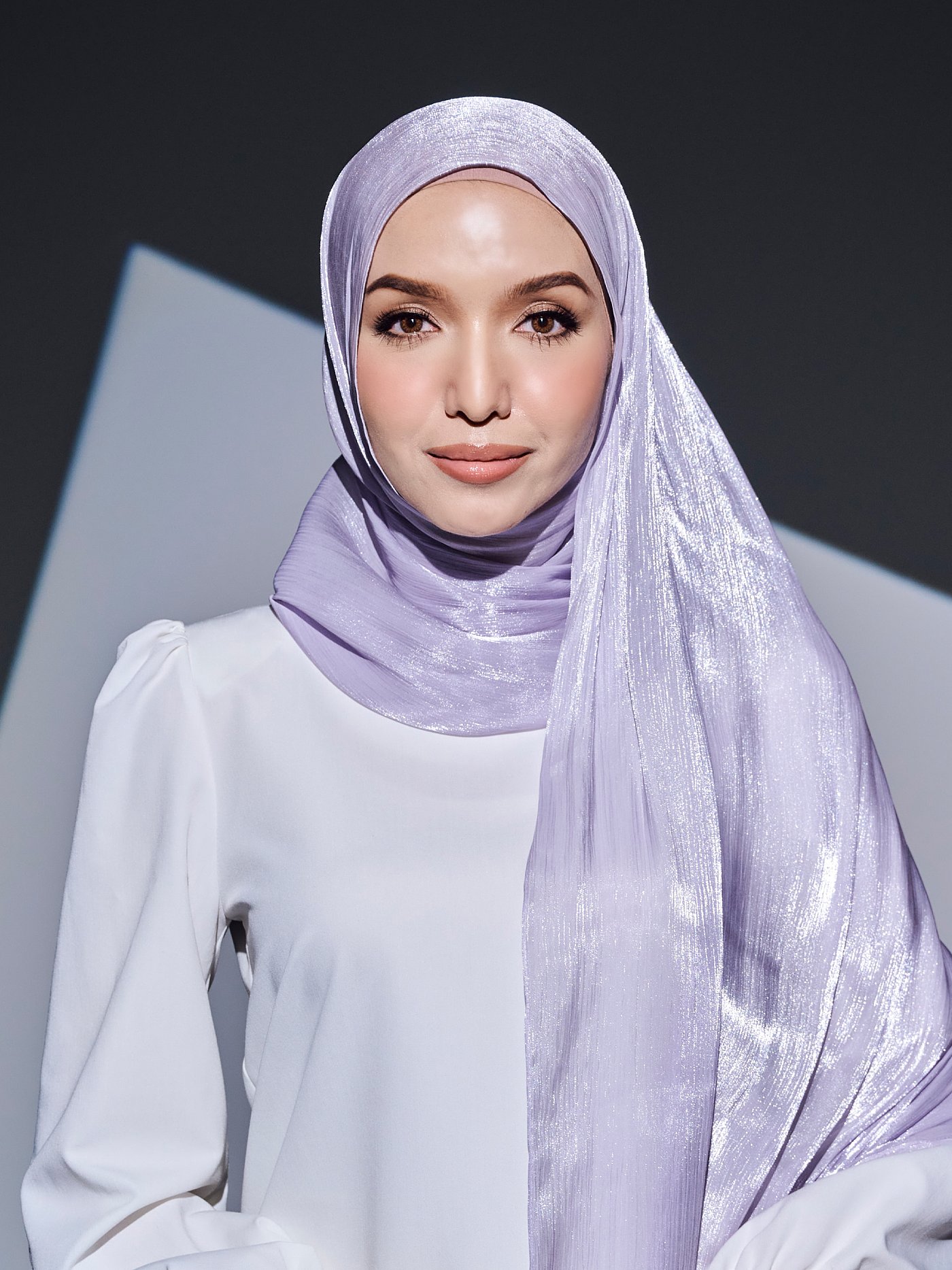 VIORA SHIMMER SHAWL - SILVER PURPLE VIORA SHIMMER SHAWL - SILVER PURPLE