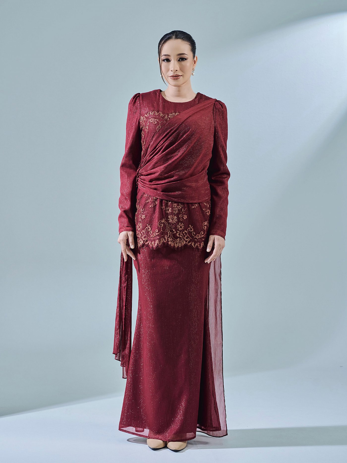 RESTIKA KURUNG - MAROON RESTIKA KURUNG - MAROON