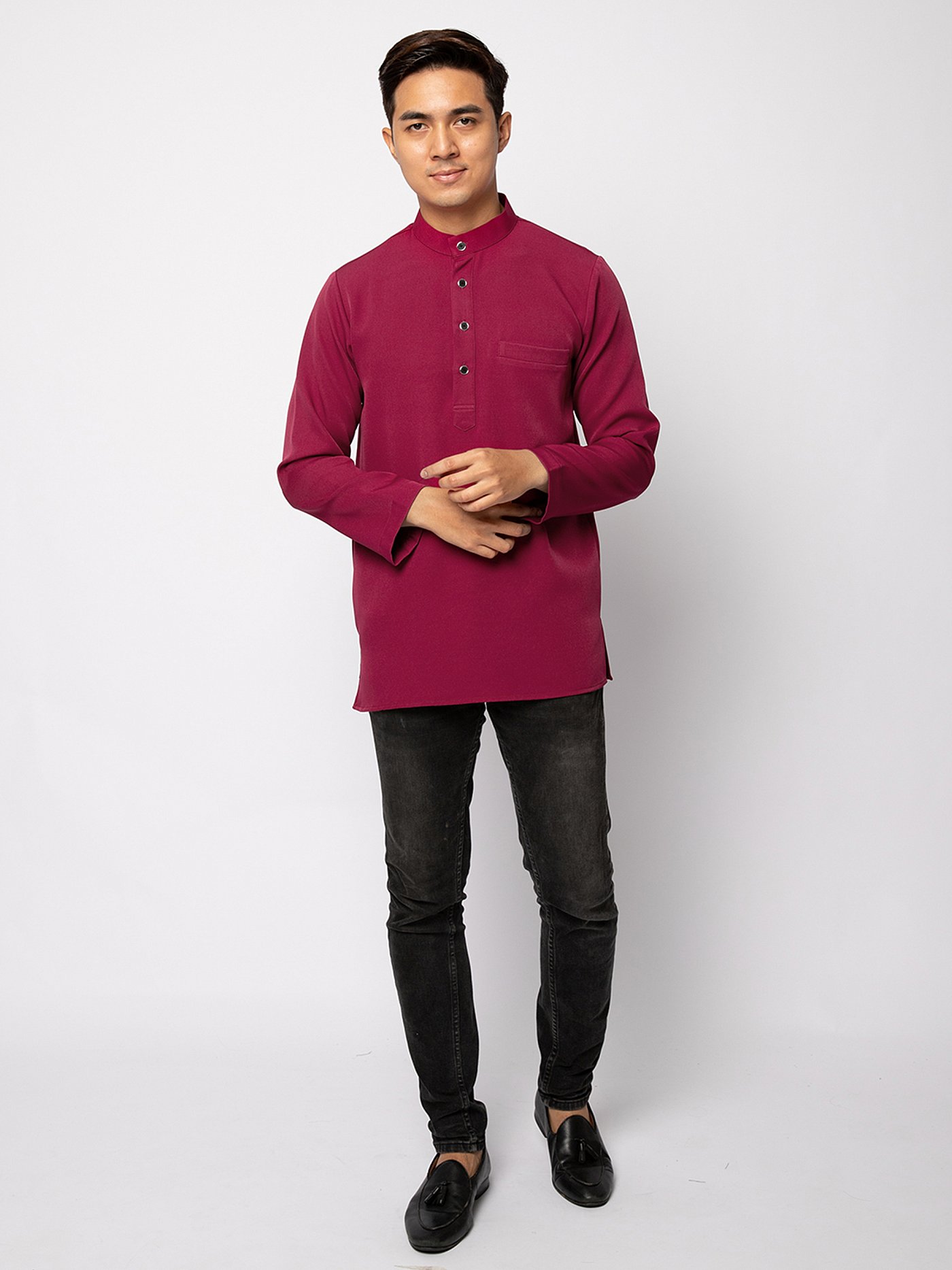HELMICO KURTA BUTTON - BURGUNDY HELMICO KURTA BUTTON - BURGUNDY