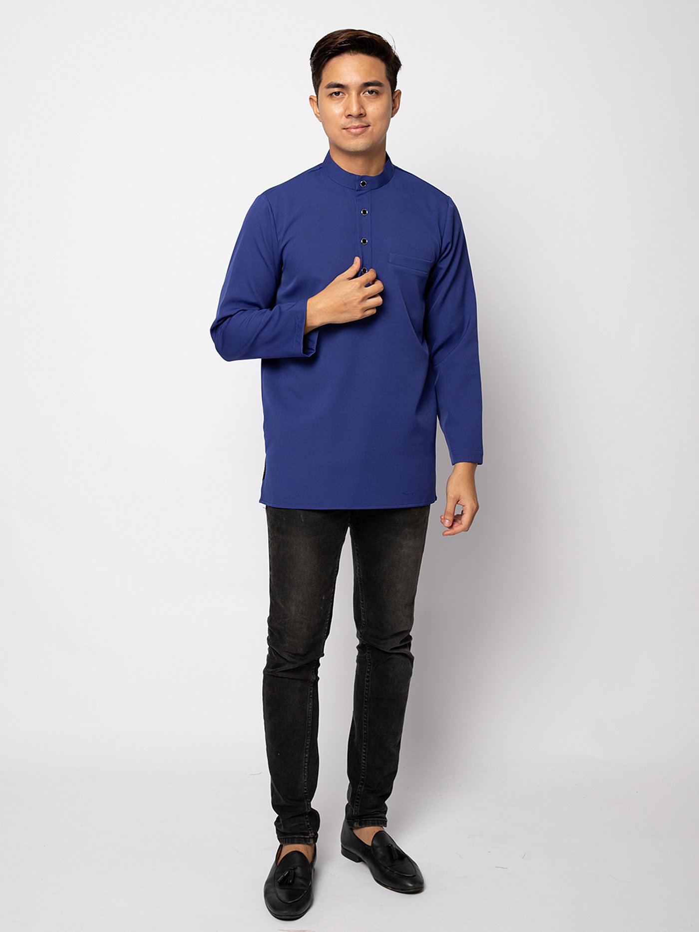 HELMICO KURTA BUTTON - INDIGO BLUE HELMICO KURTA BUTTON - INDIGO BLUE