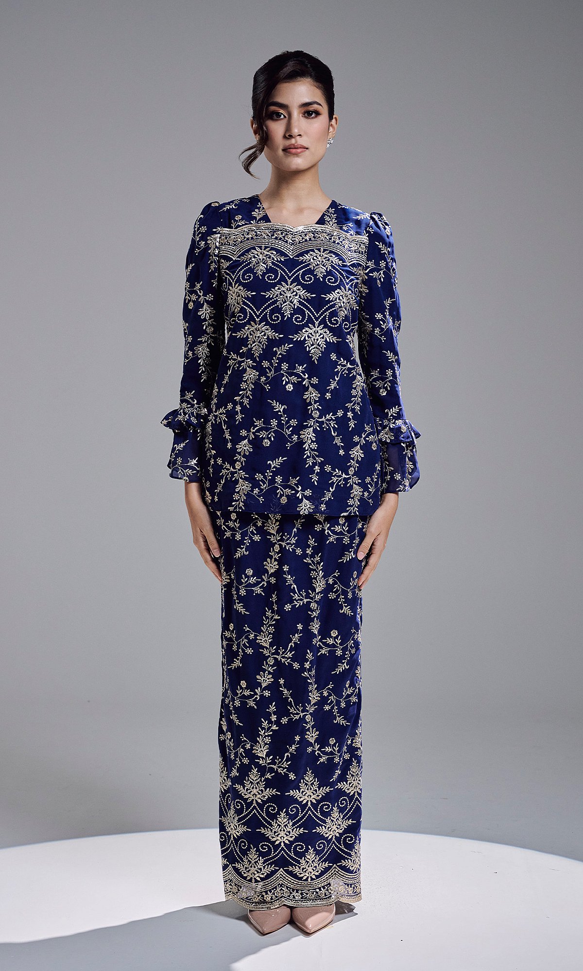 AMBER KURUNG - NAVY BLUE AMBER KURUNG - NAVY BLUE