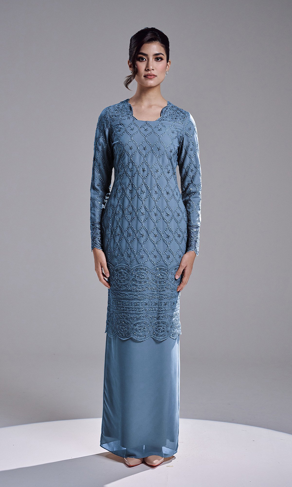 AVIANA DRESS - ASH BLUE AVIANA DRESS - ASH BLUE