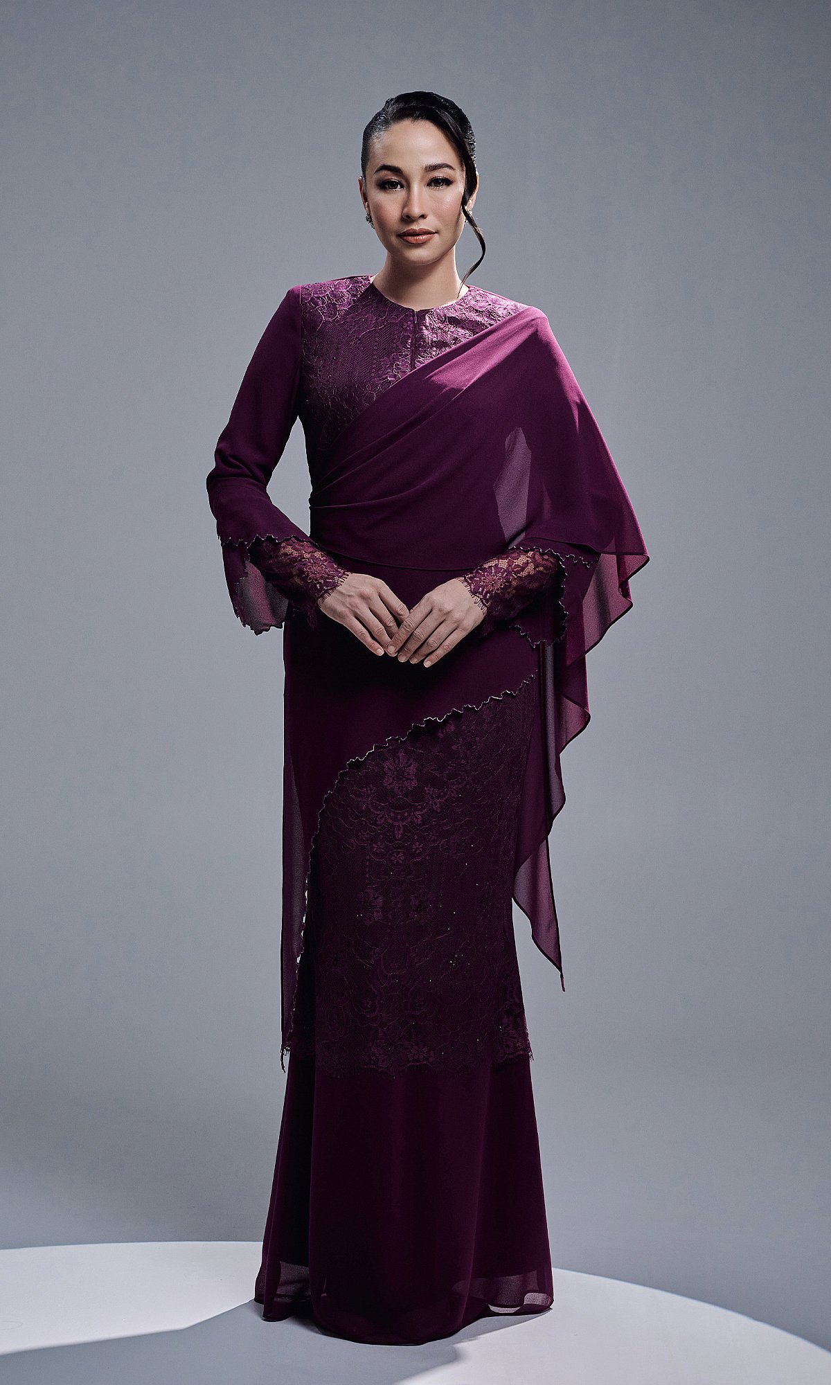 RAEESA DRESS - DARK PURPLE RAEESA DRESS - DARK PURPLE