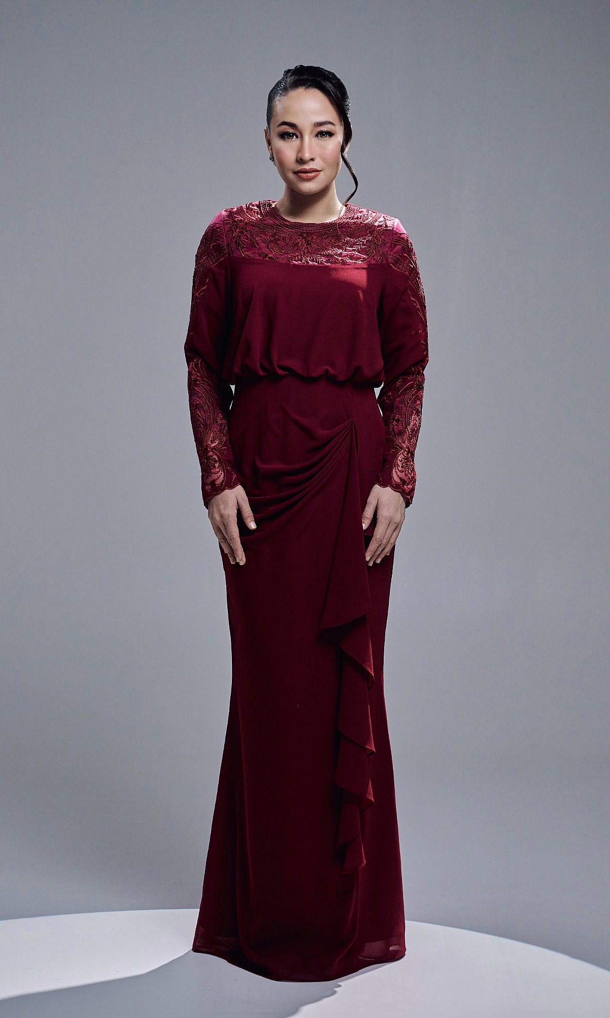 ALEESA DRESS - MAROON ALEESA DRESS - MAROON