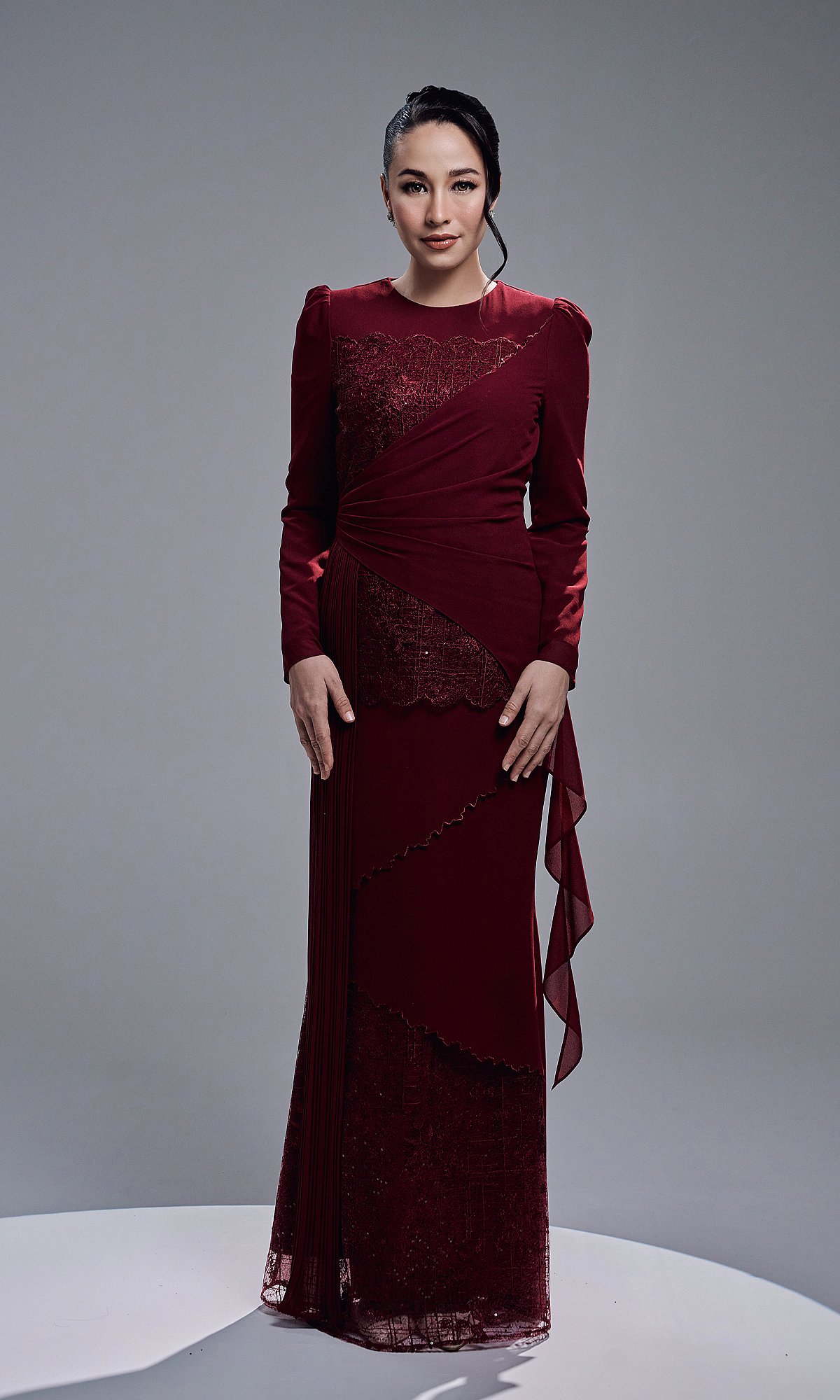 ESTALIA DRESS - MAROON ESTALIA DRESS - MAROON