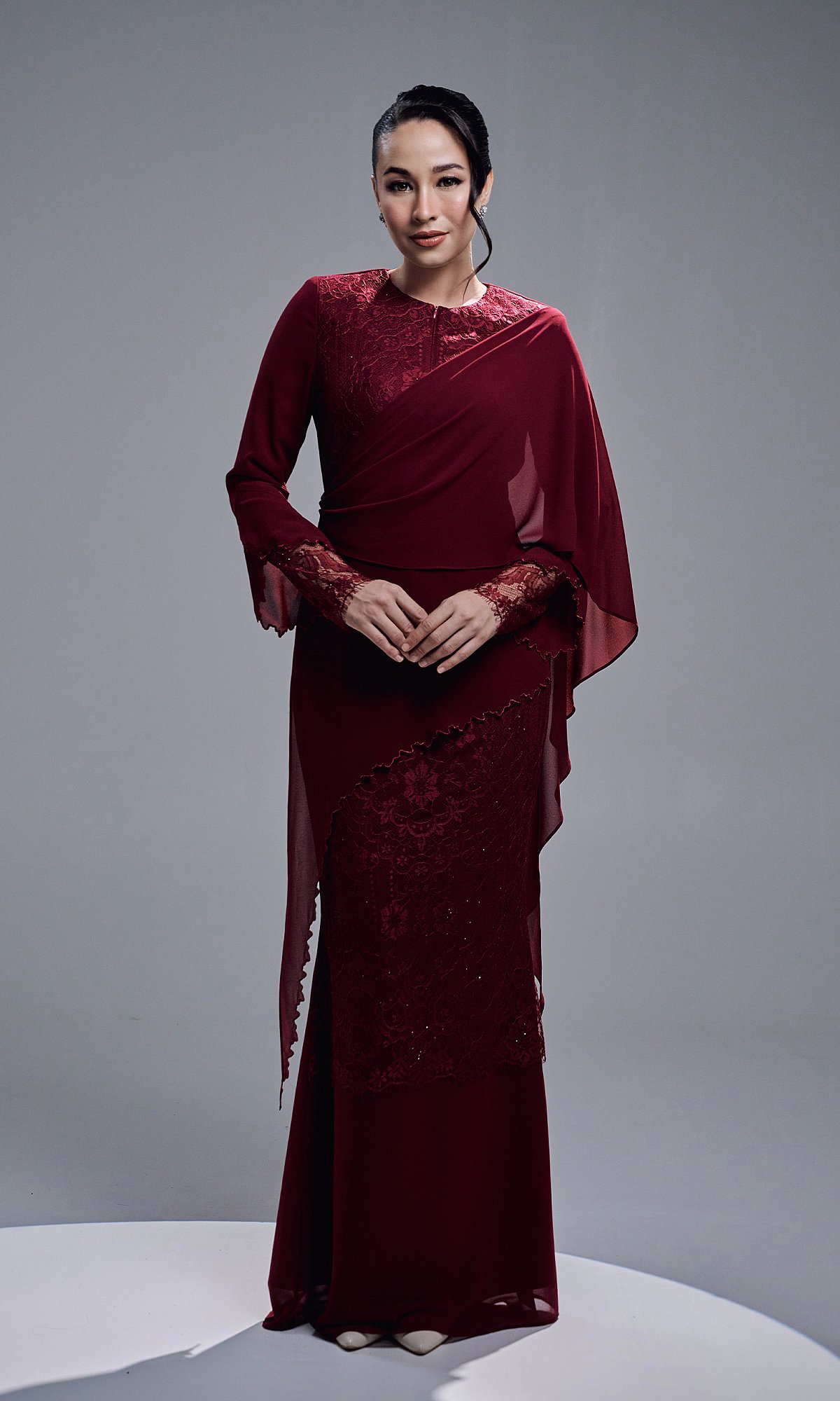RAEESA DRESS - MAROON RAEESA DRESS - MAROON