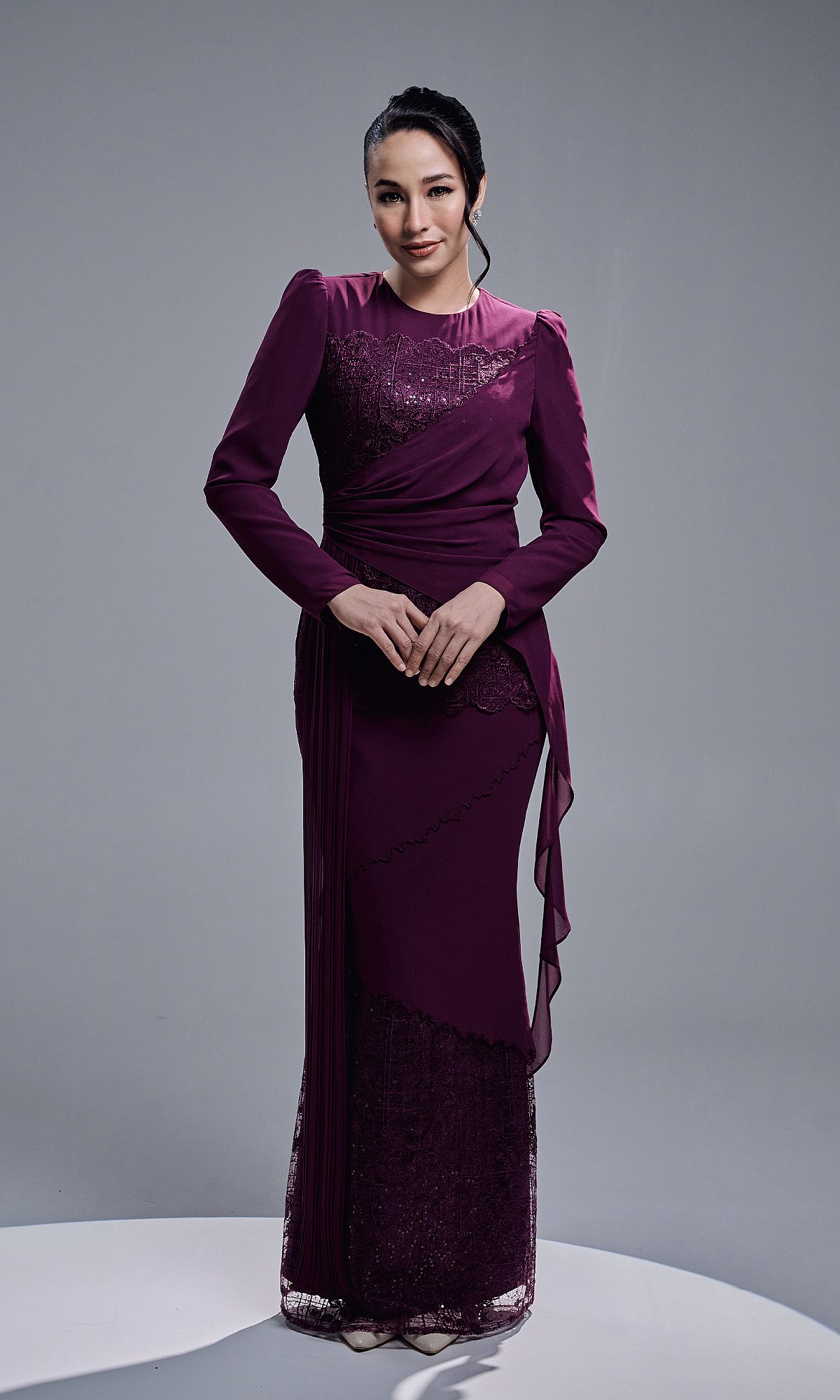 ESTALIA DRESS - DARK PURPLE ESTALIA DRESS - DARK PURPLE